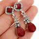 thumbnail image 2 of Vintage Earring Clips No Pierced Ear Clips Earrings Women Long Earrings (Red), 2 of 4