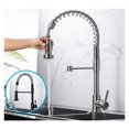 thumbnail image 2 of Matte Black Kitchen Faucet Deck Mounted Mixer Tap 360 Degree Rotation Stream Sprayer Nozzle Kitchen Sink Hot Cold Taps ,bar Laundry RV Farmhouse, 2 of 6