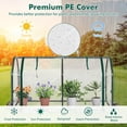 thumbnail image 5 of Costway 47" x 22" x 24" Portable Mini Greenhouse with 2 Zipper Doors & Ground Stakes Clear, 5 of 8