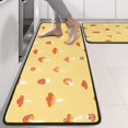 thumbnail image 2 of Kitchen Rugs Sets Of 2,Red Mushroom Small Yellow Pattern Anti Fatigue Kitchen Mat Rugs Non Slip Washable,Decorative Kitchen Floor Mats for Kitchen,Sink,Laundry,17"x47"+17"x47", 2 of 5