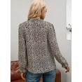 thumbnail image 3 of Ruffle Detail Tie Neck Vintage Floral Print Long Sleeve Blouse, 3 of 3