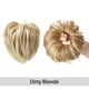 thumbnail image 5 of 1 pieza de moño sintético desordenado con trenzas, moño con banda elástica, extensiones de cabello postizo liso para mujer, 5 of 5
