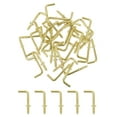 thumbnail image 1 of 150 Pack L Shape Hooks, 5/8 Inch Right Angle Screw Hooks for Hanging, Gold, 1 of 7