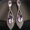 thumbnail image 5 of RUISINERY Imitation Diamonds Dangle Earrings for Women Ear Pendants with Rhinestones Teardrop Handmade Cubic Zirconia Earwear, 5 of 8
