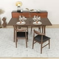 thumbnail image 2 of Darius Modern Solid Wood Walnut Dining Room & Kitchen Table and 4 Chair Set, 2 of 7