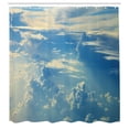 thumbnail image 2 of Ambesonne Landscape Shower Curtain, Sunrise Foggy Morning, 69"Wx84"L, Navy Cream, 2 of 4