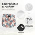 thumbnail image 4 of Cauagu Tropical Leaves Print Women's 2 in 1 Running Shorts Athletic Workout Gym Yoga Shorts Running Shorts for Women-Medium, 4 of 7