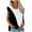 Black, variant on DailyTrove Women's Two-Tone Contrast Short Sleeve Tank - V-Neck Casual Top, Minimalist for Layering & Daily