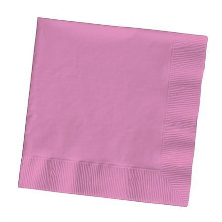 Party Central Club Pack of 500 Cotton Candy Pink Premium 3-Ply Disposable Beverage Napkins 5"