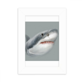 thumbnail image 1 of Los tiburones cazan en el mar. Marco de Fotos de escritorio imagen Blanco Pintura arte 5x7 pulgadas, 1 of 4