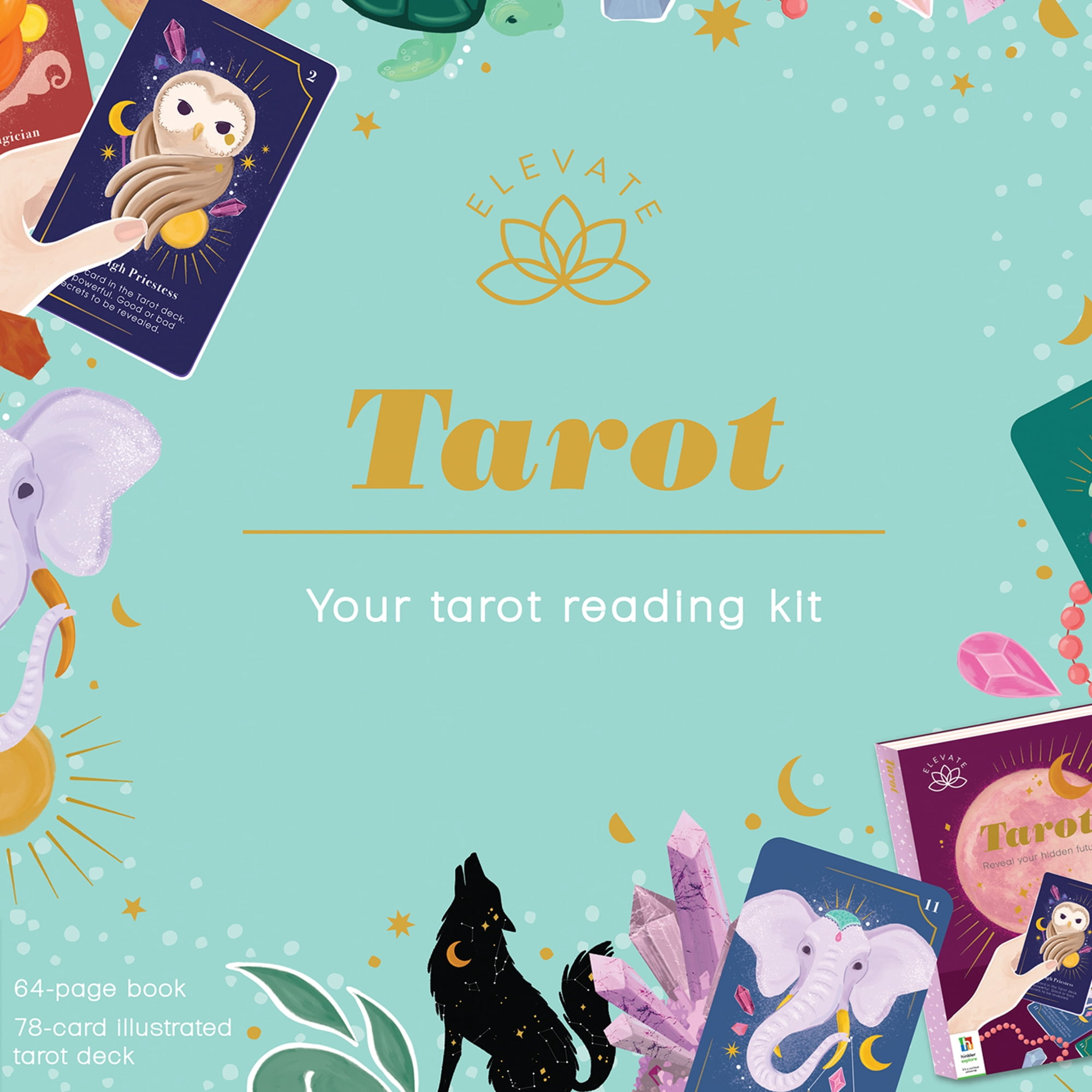 Elevate - Tarot Kit - Arcana and Readings for Adults - History and Origins of Tarot - Mental Health and Self Care Essentials - Tarot Cards - Adult Hobbies - Discover Divination