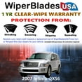 thumbnail image 2 of 2007 Infiniti QX56 Beam Wiper Blades Wipers w/1yr Warranty (Set of 2) (WiperBladesUSA), 2 of 5