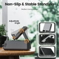 thumbnail image 5 of GARENAS Gifts for Him Her Cell Phone Stand Bluetooth Speakers Cool Tech Kitchen Gadgets Adjustable Phone Holder with LCD Digital Alarm Clock Surround Sound Birthday for Men Women(Black), 5 of 8