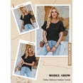 thumbnail image 7 of Nlife Women Chic Round Neck Top with Ruffle Sleeves, 7 of 7