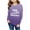 Pink, variant on Oxodoi Girls I'm Yes Cold Me 24:7 Printed Sweatshirt Long Sleeve Crewneck Letters Casual Loose Pullover Top
