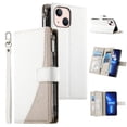 thumbnail image 2 of Funda cartera GANGXUN para iPhone 13 Mini , cuero PU con tarjetero, cremallera, correa de mano, soporte y protección 633°, 2 of 6