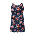 thumbnail image 5 of SMihono Robe Maxi Bohème d'Été pour Femmes Grande Taille Robes de Plage Femmes Aguichant Hawaïenne Tropicale Imprimée Sans Manches à Bretelles Robe Mini d'Été Ample Confortable Robe Bohème de Plage Robe Évasée de Plage, 5 of 5
