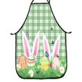 thumbnail image 1 of 1pc Easter Egg & Rabbit Ear Print Apron, Cartoon Polyester Animal Print Chef Apron For Kitchen, 1 of 5