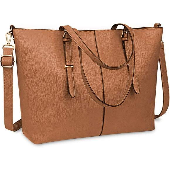 Sac pour Ordinateur Portable pour Femmes 15.6 Pouces Sacs Fourre-Tout Imperméables Légers en Cuir pour Ordinateur Portable Femmes Bureau d'Affaires