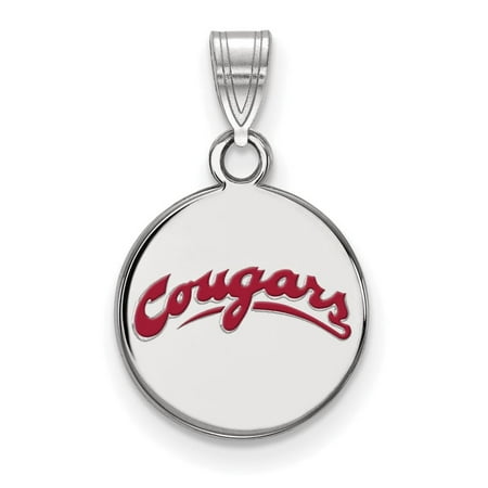 Washington State Small (1/2 Inch) Enamel Disc Pendant (Sterling Sliver)