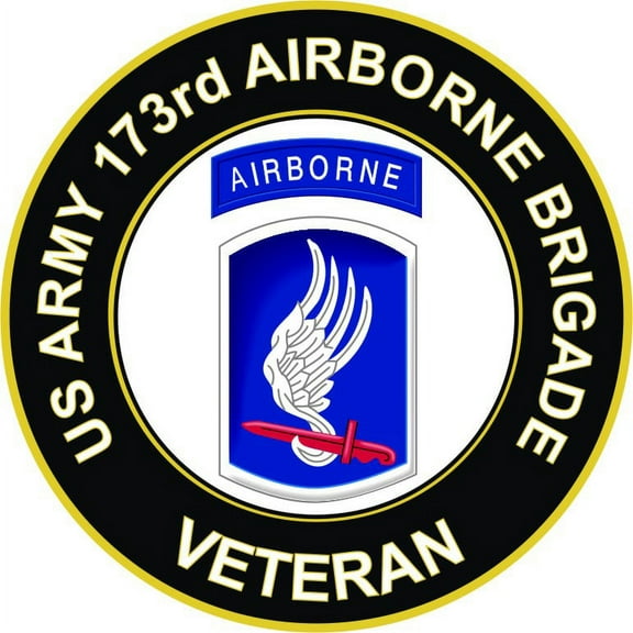 3.8 Inch U.S. Army 173rd Airborne Brigade Veteran Sticker Decal