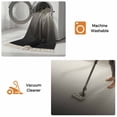 thumbnail image 5 of Black Ombre Washable Area Rug 3'x5',Black Grey White Gradient Modern Abstract Art Woven Cotton Tassels Kitchen Rugs,Non Slip Indoor Door Mat Throw Carpet for Entryway Living Room Nursery Laundry Room, 5 of 9
