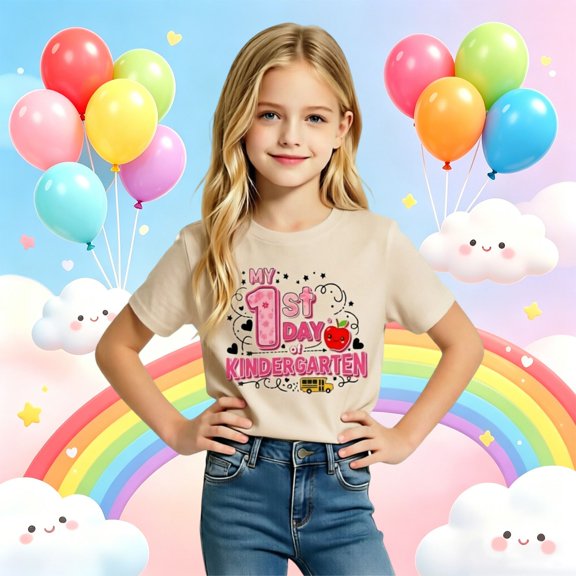 Toddler Kids Girls T Shirts Short Sleeve Graphic Tees Prints Casual Shirts For Youth Top Casual Loose Tops 2-3 Years