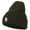 Black, variant on Siberian Husky Embroidered Long Beanie - Navy OSFM