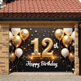 thumbnail image 5 of Golden Glitter 12th Birthday Banner Accent Happy Birthday Display Gold Balloons Star Decor 12th Party Backdrop for 12th Birthday Party Kids Celebration Indoor Decoration, 5 of 6