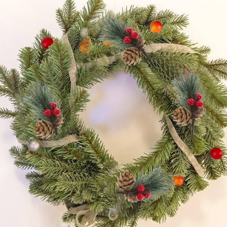 Soimiss 10Pcs Fake Christmas Pine Picks with Berries and Pine Cones Ornament