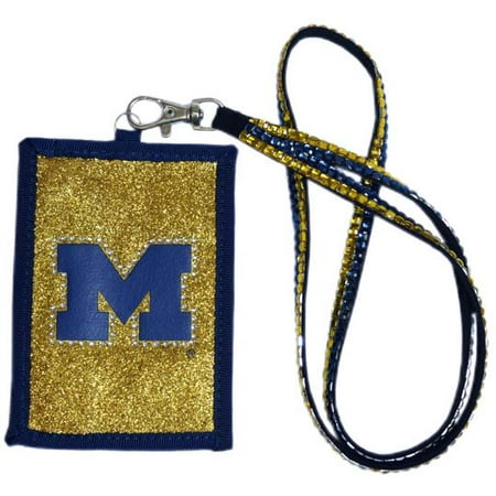 Michigan Wolverines Beaded Lanyard Wallet