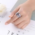 thumbnail image 4 of Conjunto de anillo de circonita blanca, joyería, anillo de diamantes, anillo de joyería creativo para mujeres, 4 of 5