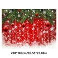 thumbnail image 2 of Fwttom Christmas Tapestry Wall Hanging - Aesthetic Snowy Scene Xmas Decorations Wall Tapestry for Bedroom, Living Room, Dorm, Cute Bedroom Decor, 90" x 70", L, 2 of 6