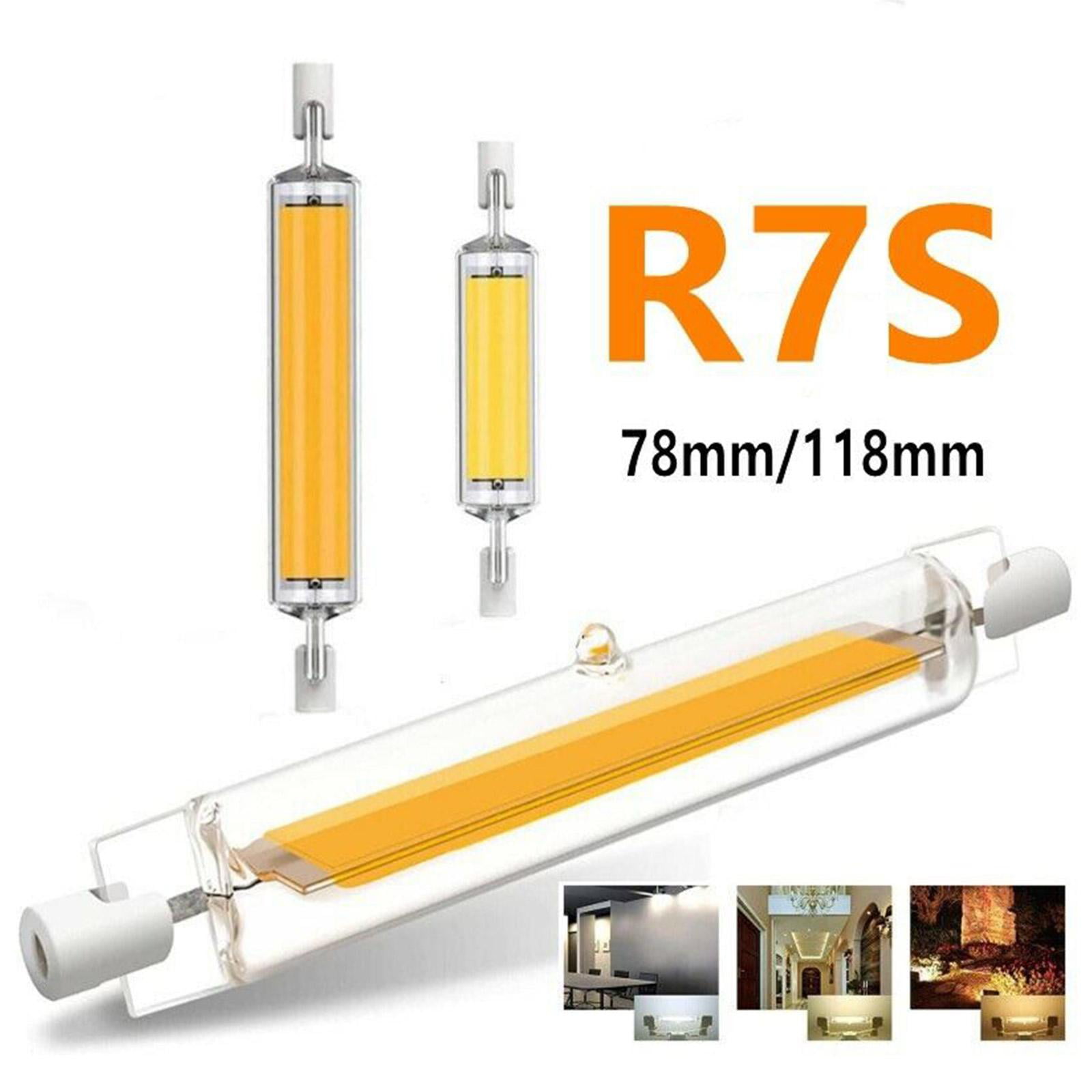 ret Kunde Tilskynde R7S LED Lamp COB 118mm 78mm 30W 15W Dimmable Glass Replace  Incandescent-Halogen F1N8 - Walmart.com
