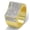 Gold1, variant on Mens Fashion Star Ring: Gold Plated Copper Ring with Micro Zircon Inlay, Individually Packed, Electroplated Finish
