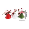 thumbnail image 2 of Paquete De 3 Adornos De Campana De Navidad Con Lazo A Cuadros De Bayas, Colgantes Colgantes De Árbol De Navidad Para Hacer Campanillas De Viento Kearding HA038877-00, 2 of 6