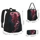 thumbnail image 2 of Easygdp Mesmerizing Pink Jellyfish Mochila para Niños y Niñas con Set de Caja de Almuerzo y Estuche para Lápices 3 en 1, Mochila Escolar Estampada para Adolescentes, 2 of 7