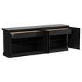 thumbnail image 3 of Benjara Som Dining Sideboard Buffet- 4 Carved Doors- Classic Black Pine Wood, 3 of 5