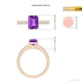 thumbnail image 4 of ANGARA Natural Octagonal 1.5 ct Amethyst Cocktail Ring with Diamonds in 14K Rose Gold for Women (Size-8x6mm) | February Birthstone, Anniversary, Jewelry Gift for Women | Natural Amethyst Ring, 4 of 8