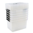 thumbnail image 2 of EudokkyNA 6 Packs 10 L Latching Box Container with Lid, Clear Plastic Bins with Handles, 2 of 7