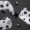 thumbnail image 6 of eXtremeRate Replacement Custom ABXY Action Buttons , Three-Tone Black & Clear with White Classic Symbols A B X Y Keys for Xbox One S/X, Elite Series 2 & 1 Wireless Controller, 6 of 7