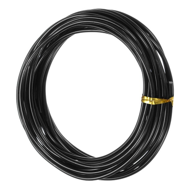 Alambre para Bonsái, 2.5mm 16.4Ft de longitud total, alambres de aluminio para dar forma, 5 metros negro