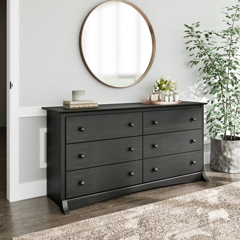 Prepac Sonoma 6-Drawer Dresser, Washed Black, Wooden Bedroom Furniture, Functional Decor - Walmart.com Prepac Sonoma 6-Drawer Dresser, Washed Black, Wooden Bedroom Furniture, Functional Decor - Walmart.com