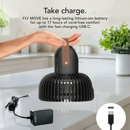 Vornado - Fly Move Rechargeable Fan - Black
