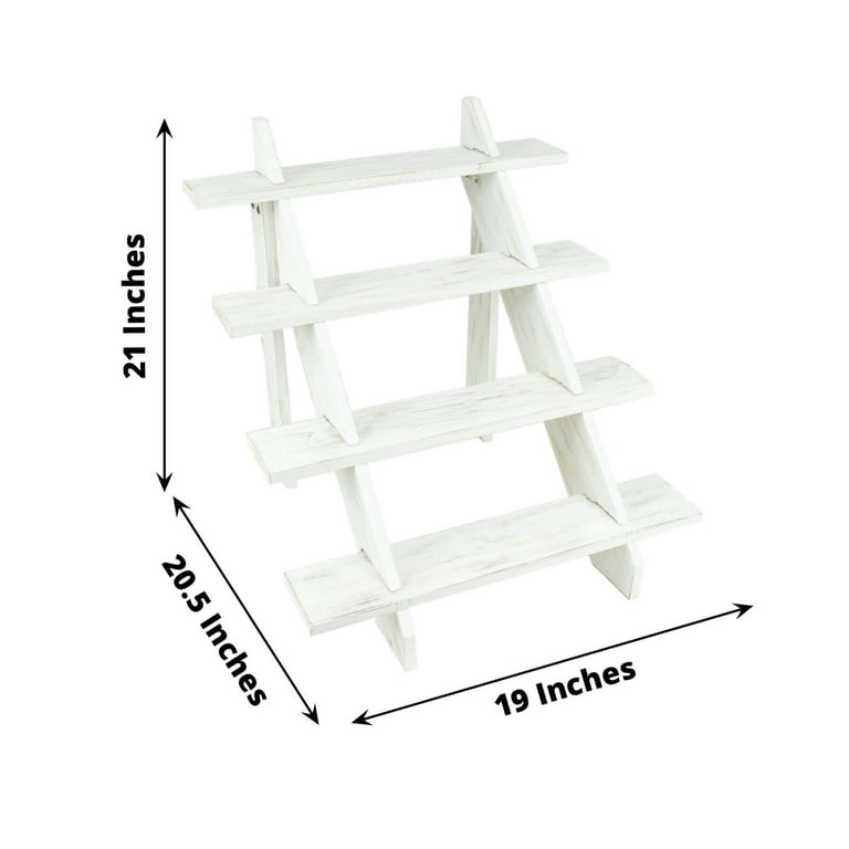 4 Step Rustic Black Wood Ladder Shelf 4 Step Rustic Black Wood Ladder Shelf