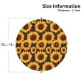 thumbnail image 2 of Lsque Chocolate Plaid Sunflower Pattern 4" Drink Coasters Set of 4, PVC Leather Absorbent Coasters, Table Coaster Set Decorative Coffee Cup Coasters Housewarming Gift -Round Shape, 2 of 6