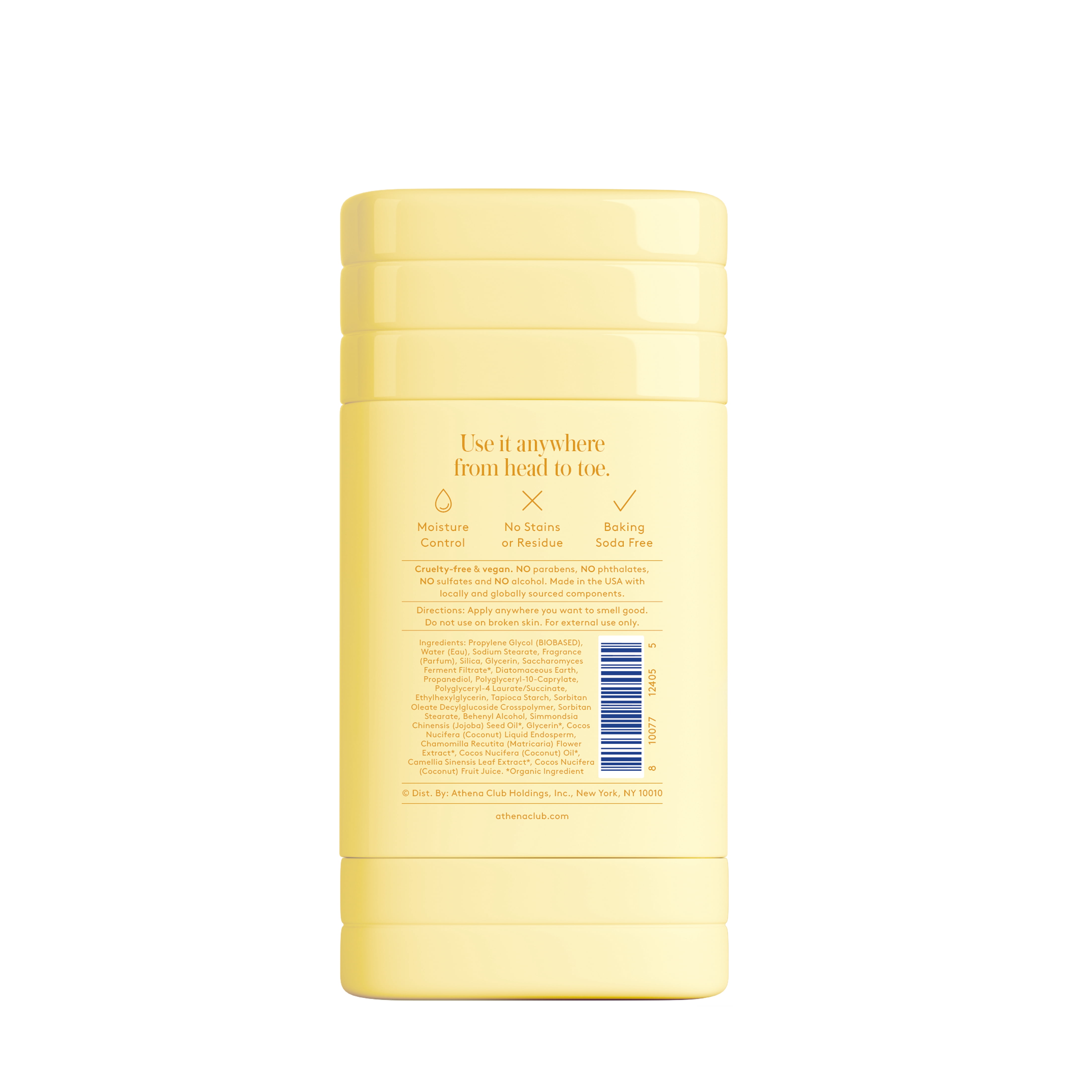 Athena Club Women's All Over Deodorant - Solar Muse - 2.6 Oz, Natural, Aluminum-Free