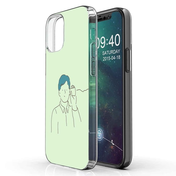 TalkingCase Slim Phone Case Compatible for Apple iPhone 12 Mini, Couple 1 Print, Lightweight,Flexible,Soft, USA