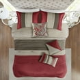 thumbnail image 4 of Madison Park 7-Piece Pintuck Bed in a Bag Comforter Set, Queen, Red, Amherst All Season Bedding Set, 4 of 5