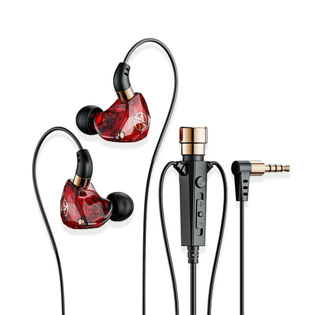 Sidaley Auriculares con cable para PC, cable TPE, auriculares internos de 90 grados para interiores y exteriores, transmisión en vivo de Teléfono y Comunicación rojo 1.2 millones
